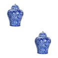 thumbnail image 1 of Yuarrent Tarro de almacenamiento de té resistente a impactos, amplia aplicación para granos de café y especias, tarro de jengibre, porcelana Tipo 1 2Conjunto, 1 of 1