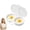 White, variant on Microwave Egg Poacher Cooker, 2-Egg Poached Egg Maker, BPA-Free Quick Breakfast Tool (Gray)