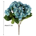 thumbnail image 2 of Flor artificial de 5 cabezas, ramo de bolas, simulación, decoración floral, hogar, boda, fiesta, tela, flor falsa, azul oscuro Scienceny HA7587-03B, 2 of 6