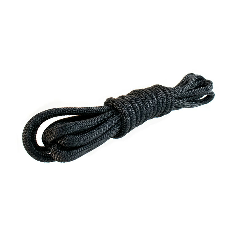 Golberg Double Braided Nylon Rope - 1/4, 3/8, 1/2 or 5/8 inch - 50 or 100  feet - Black
