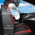 thumbnail image 2 of FANOTEK Crosstrek Black Red, PU Leather, Breathable, Front Rear Seat Covers, 5 Pieces, 2 of 14