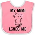 thumbnail image 3 of Inktastic Mimi Loves Me Grandchild Girls Girls Baby Bib, 3 of 4