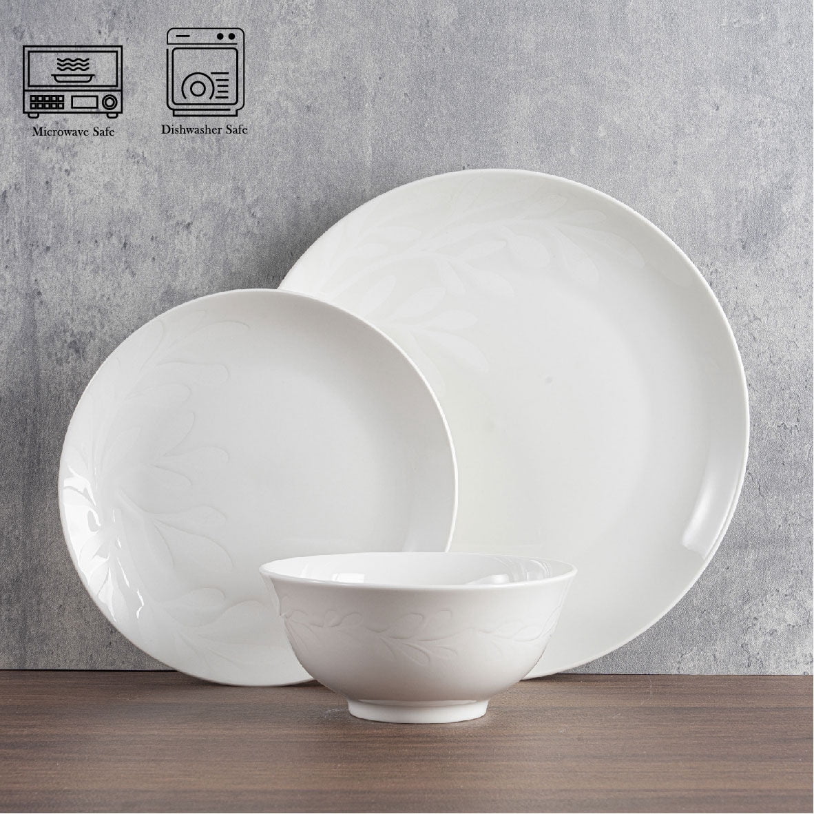 Mainstays 6in Emelie White Stoneware Bowl