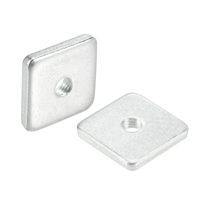 Unique Bargains Écrous Carrés, Kit d'Assortiment de Filetage Métrique Plaqué Zinc M8x30mmx5mm, 10 Pcs
