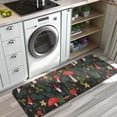 thumbnail image 3 of Red Mushroom Gnome Dark Green Pattern Kitchen Rug Mat,Kitchen Runner Rugs Non Skid Washable,Decorative Kitchen Floor Mats for Kitchen,Sink,Laundry,17"x47.2", 3 of 7
