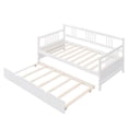 thumbnail image 7 of Royard Oaktree Twin Size Daybed with Twin Trundle, Wood Sofa Bed Frame with Slats Support, White, 7 of 7