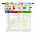 thumbnail image 2 of Rdsfhsp Kids Window Valance Curtain, Colorful Animal and Pencil Pattern Decorative Rod Pocket Curtain for Playroom Bedroom Decor, 2 of 5