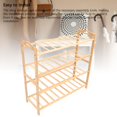thumbnail image 4 of 4 Tier Wood Shoe Organizer, Large Capacity Wooden Shoe Rack  for Living Room, 4 of 7