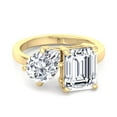 thumbnail image 3 of Kylie - Toi Et Moi Pear & Emerald Moissanite - Lab Diamond Engagement Ring, 3 of 5
