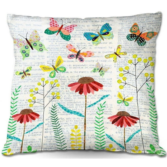DiaNoche Designs Throw Pillows from Artist Sascalia - April Butterflies