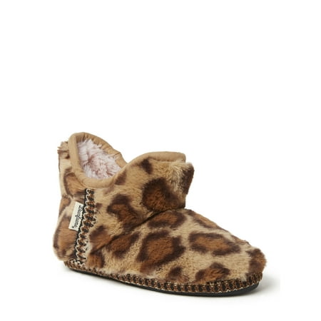 Dearfoams Girl's Pile Bootie Slippers with Memory Foam
