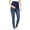 Style-01-Blue, variant on QIUOMBBP Over Belly Maternity Jeans for Women Skinny Stretchy Denim Trousers Comfy Slim Pregnancy Pants with Pockets Blue L