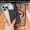 thumbnail image 2 of for iPhone 13 Pro Max Case Magnetic Glitter [ Compatible with MagSafe ], Bling Love Heart Clear Phone Case, Camera Protection Sparkly Plating Slim Soft Back Cover for Women Girls - Black, 2 of 10