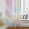 thumbnail image 6 of Colorful Ombre Sheer Curtains 84 Inches Long, Pink Sky Modern Abstract Art Gradient Light Filering Curtains, Breathable Simi Curtain Privacy Drapes for Living Room Lightweight Window Treatment, 6 of 9