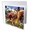 3dRose Dinosaurs, Greeting Cards, 6 x 6 inches, set of 6