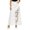 White, variant on Womens Lace Panel Skirt Floral Insert High Waisted Button Front Belt Loops Side Pockets A Line Silhouette Scalloped Maxi Bottoms