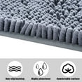 thumbnail image 3 of Keimprove Bathroom Rug Shag Shower Mat Machine-Washable Plush Bath Mats with Water Absorbent Soft Microfibers, 20" x 32"/15.7" x 13.6" For Bathroom, Kitchen, Bedroom, 3 of 7