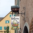 thumbnail image 6 of Spring Garden Flag Welcome Easter Decor Double Sided Polyester Yard Banner with Tulips Carrots Daisies and Colorful Eggs Design for Outdoor Home Decoration 12.5 x 18 Inch#27221, 6 of 6