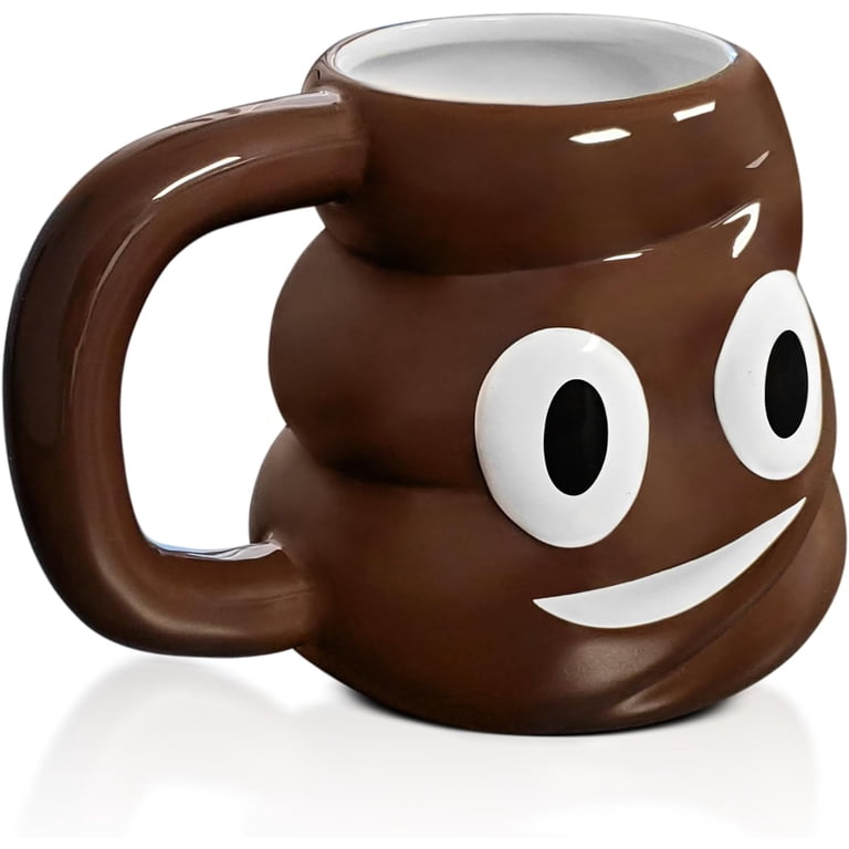 COCO(⁎ᴗ͈ˬᴗ͈⁎) Kovot Emoticon Poop Novelty Coffee Cup - 20oz, Funny Gag Joke
