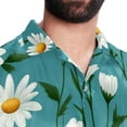 thumbnail image 5 of Daisy Men's Casual Printed Poplin Short Sleeve Button Down Beach Shirt with Spread Collar Top, 5 of 6