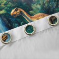 thumbnail image 4 of Feelyou Jungle Dino Wildlife Blackout Curtains Set of 2 (52x84 Each) for Kids Boys Girls, Waterfall Flower Window Curtains, Green Blue, 4 of 6