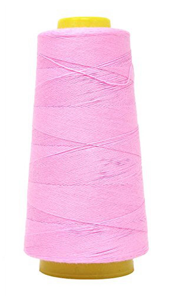 Mandala Crafts Mercerized Cotton Thread - Quilting Thread - All Purpose  Thread for Sewing Machine Serger Embroidery 50WT 50S/3 1200 X 2 Yards Pink