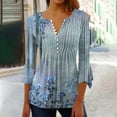 thumbnail image 4 of Women Blouse 3/4 Sleeve Petite, Tshirts Shirts Graphic Funny Workout Tops for Women Loose Womens Spring Tops Dressy Casual 3/4 Sleeve 2026 Spring Outfits, 4 of 5