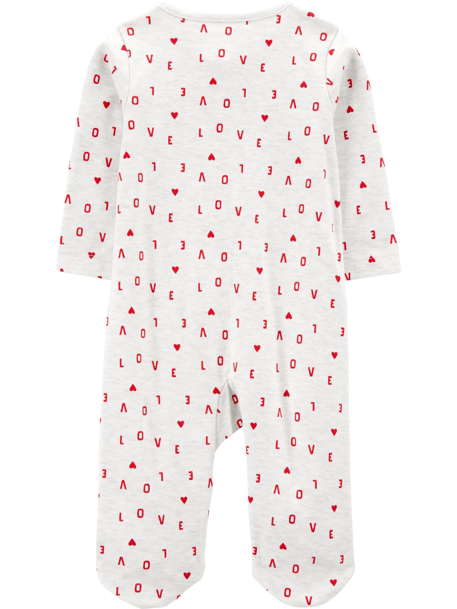 Carter's Child of Mine Baby Unisex Valentine's Sleep 'n Play, One-Piece, Sizes Preemie-6/9 Months
