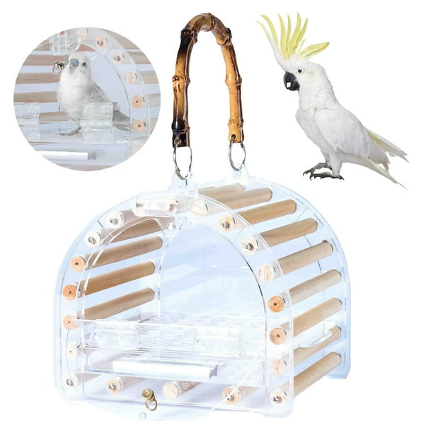 acrylic cockatoo travel carrier