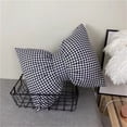 thumbnail image 3 of Black and White Striped Bow Pillow Sofa Decor Cushions,Decorative Reversible Pillow Cushion for Bed Couch Office 9.8"X7.1" Home Decor Happy 2026!, 3 of 4