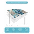 thumbnail image 4 of Full Size Quilt Bedding Set, Nautical Coastal Reversible Summer Quilt 3 Pieces, Retro Marine Life Seahorse Compass Map Beige Lightweight Bedspreads Coverlets with 2 Pillow Shams for All Seasons, 4 of 5