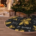 thumbnail image 5 of Rateoe Hohey Bee Golden Embroidery Pattern Christmas Tree Skirt with Ties , Christmas Tree Decorations, Farmhouse Christmas Decor Xmas Holiday Decorations-48", 5 of 6