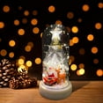 thumbnail image 2 of HCTSHG Christmas Tree in Glass Dome Tabletop Christmas Tree with Lights in Glass Dome for Xmas Home Indoor Room Christmas Decorations Desktop, 2 of 6