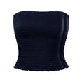 thumbnail image 1 of MixMatchy Women's 2-Pack Sexy Strapless Smocked Summer Tube Top, 1 of 4