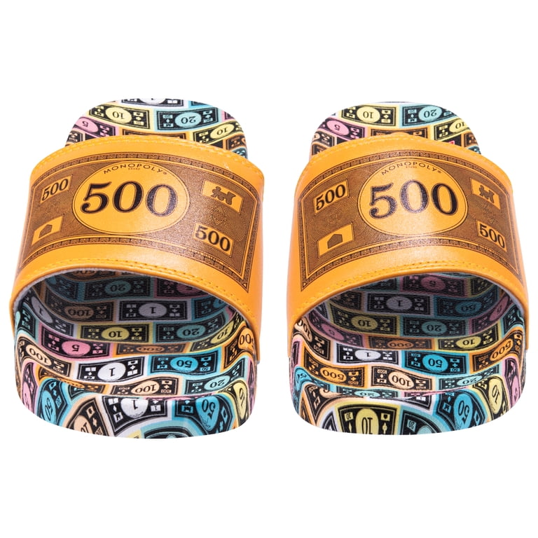 ODD SOX Monopoly Money Slides -Soft Slip-On Sandals- Medium Size