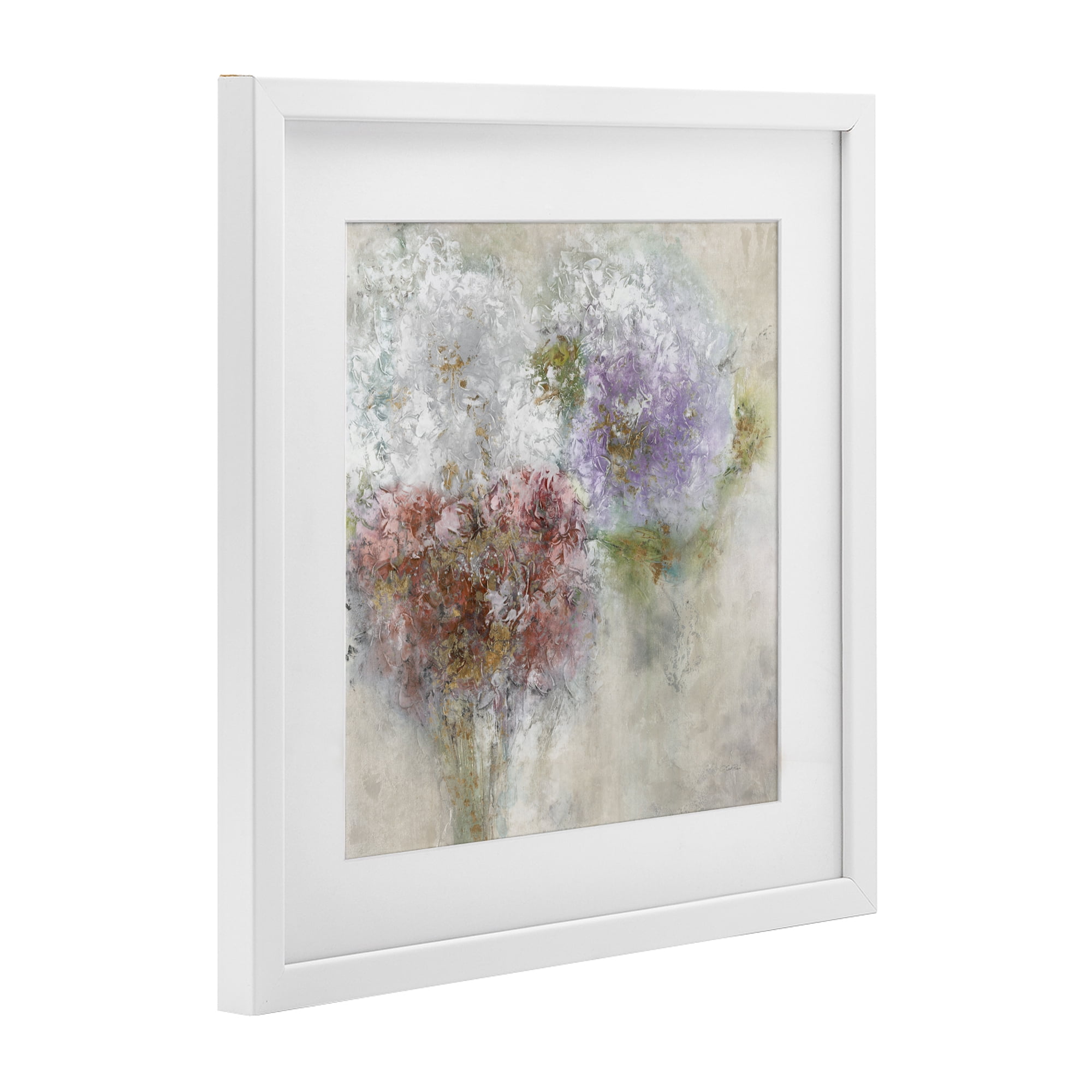 Stupell Industries Dappled Visuals Flowers White Framed Print Under Glass, design by Leah Rei
