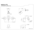 thumbnail image 3 of Kingston Brass KB235FL Royal Three-Handle Tub and Shower Faucet, Oil Rubbed Bronze, 3 of 3
