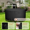 thumbnail image 4 of Aonewoe 62"x28" Round Patio Furniture Covers Heavy Duty Garden Table Cover 600 Oxford Cloth Waterproof Table Covers Outdoor Tables & Chair Cover(Black), 4 of 7