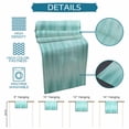 thumbnail image 6 of Turquoise Table Runner - 108 Inch Long Modern Abstract Art Ombre Striped Cotton and Linen Blended Dress Scarves Farmhouse Table Runner for Kitchen Dining, Coffee Table, 13" x 108", 6 of 8
