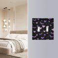 thumbnail image 5 of Dailycode Light Switch Plate Covers 3 Gang Wall Plate Plastics Outlet Covers for Kitchen Home Office Decor Purple Hearts and Bats, 5 of 8