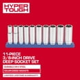 thumbnail image 3 of Hyper Tough 11-Piece 3/8 in Drive Deep Metric Socket Set, 3 of 14