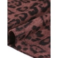 thumbnail image 5 of INSPIRE CHIC Maxi Skirt for Women's Leopard Print Elastic High Waisted Fishtail Long Skirts M Burgundy, 5 of 5