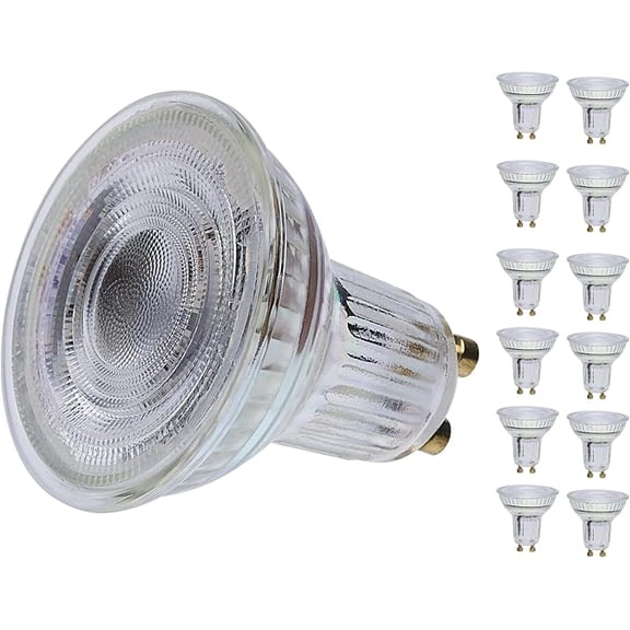 Satco S12371 MR16 LED Flood Light Bulbs 120V 5.5W 2700K GU10 Base Dimmable (12 Pack)