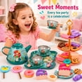 thumbnail image 4 of Funtogether Toys Mermaid Tea Party Set for Kids, 48 Piece Pretend Play Toy Tea Set with Teapot, 4 of 8