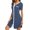 Blue, variant on Breastfeeding Dress Nightgowns for Women, Women's Button Down Sleepwear Classical Sleep Shirt Dress