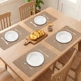 thumbnail image 3 of Unique Bargains 4pcs Faux Leather Heat Resistant Placemats Khaki Brown 17.7"x11.8", 3 of 6