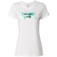 thumbnail image 3 of Inktastic Adventure Awaits Teal World Map Women's T-Shirt, 3 of 5