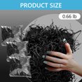 thumbnail image 3 of Tripumer 1 Pack 0.66 lb Black Shredded Paper Filler Crinkle Cut for Gift Wrapping Easter Boxes Baskets DIY Crafts, 3 of 6