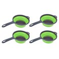 thumbnail image 2 of Folding Strain Basket,  Ergonomic Round Collapsible Colander With Handle  For Pasta Vegetables Fruits Green, 2 of 8