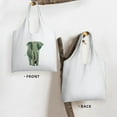 thumbnail image 3 of XMXT Canvas Tote Bag for Women, Cartoon Walking Elephant Large Reusable Shopping Bags, White, 3 of 7